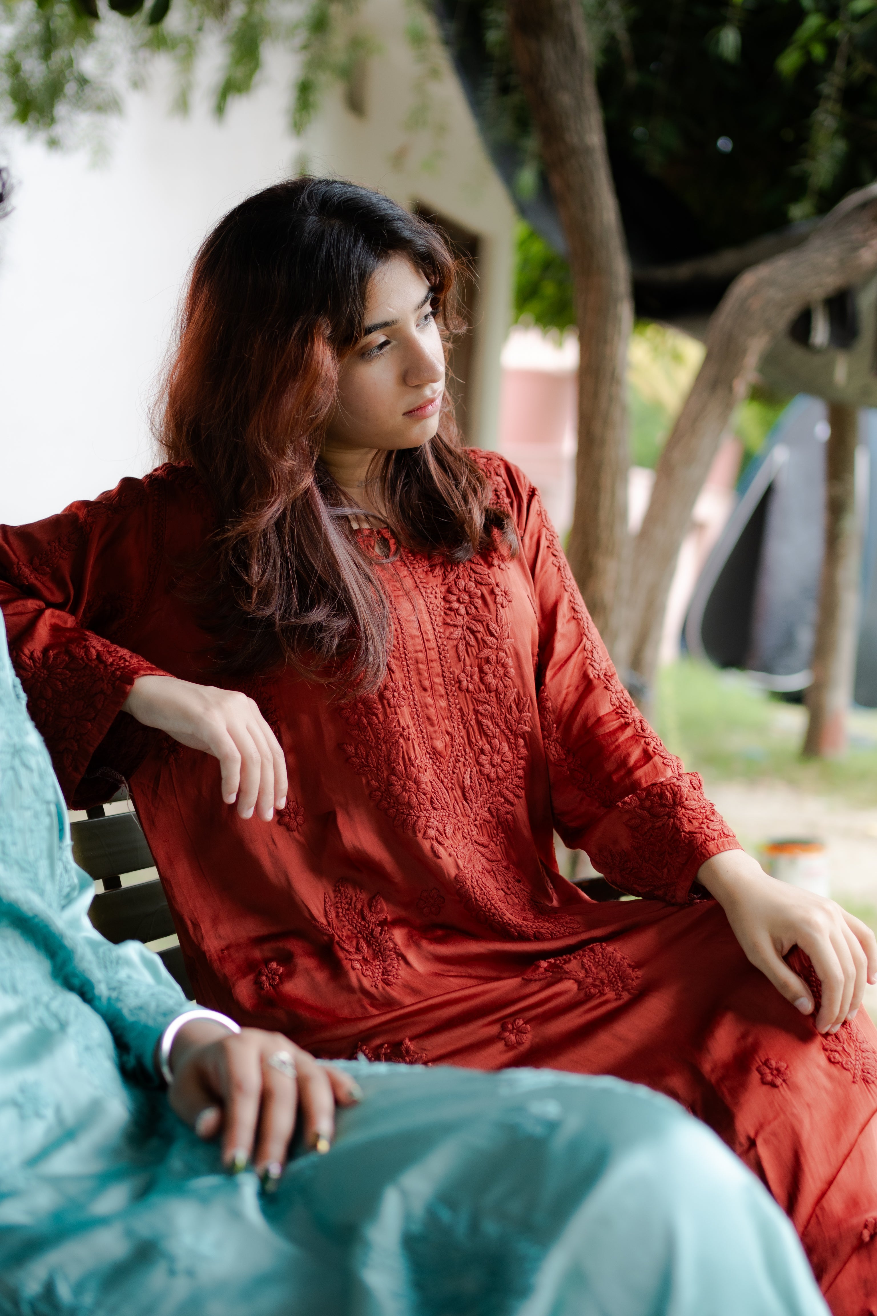 Modal Satin Chikankari