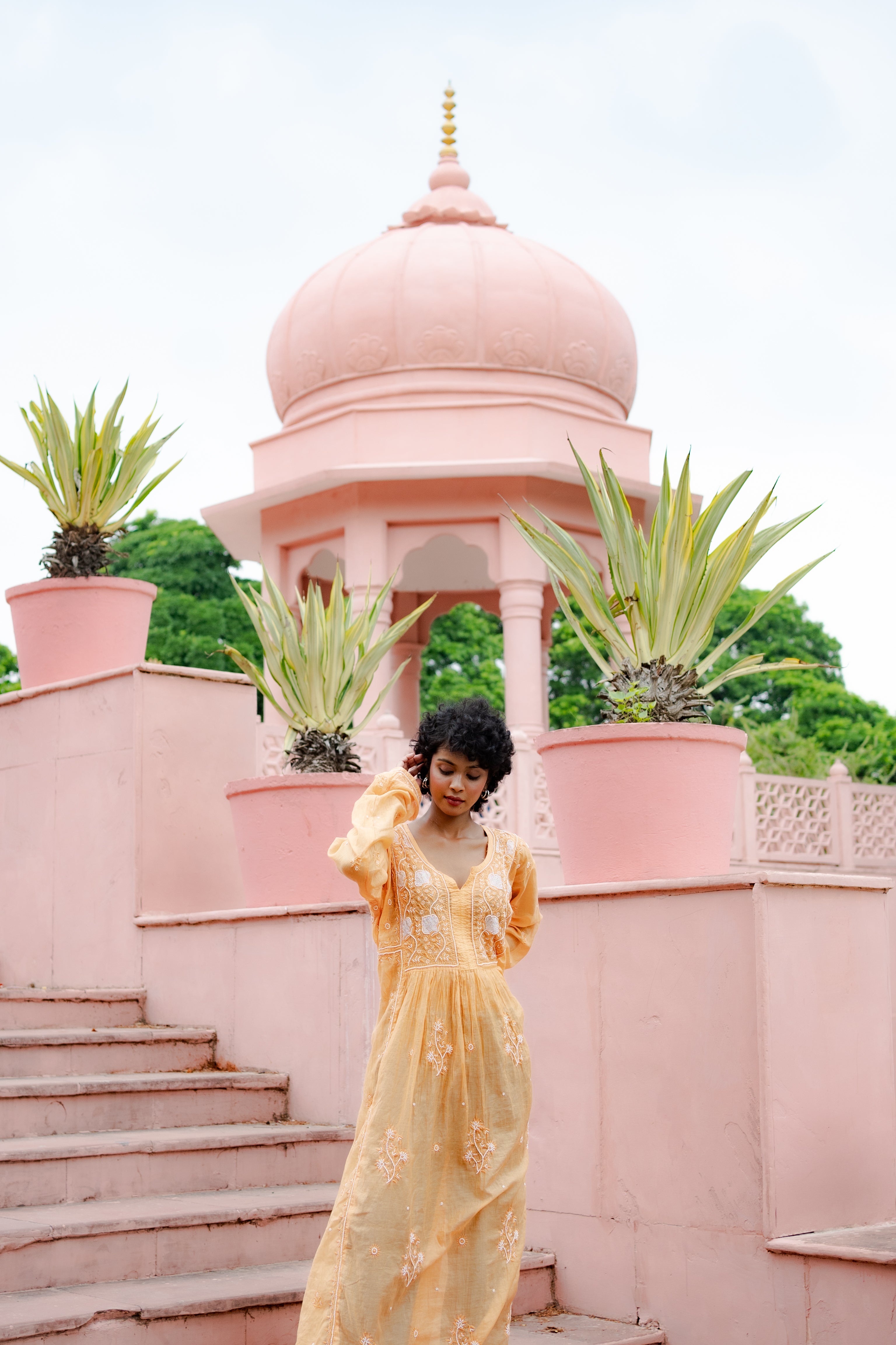 Mul Chanderi Chikankari